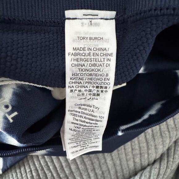 Tory Burch Sport Leggings High Rise Seamless Tie Die Stretch 7/8 NWT Medium Blue - Picture 12 of 13